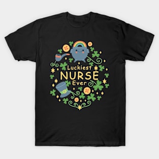 Luckiest Nurse ever saint patricks day T-Shirt